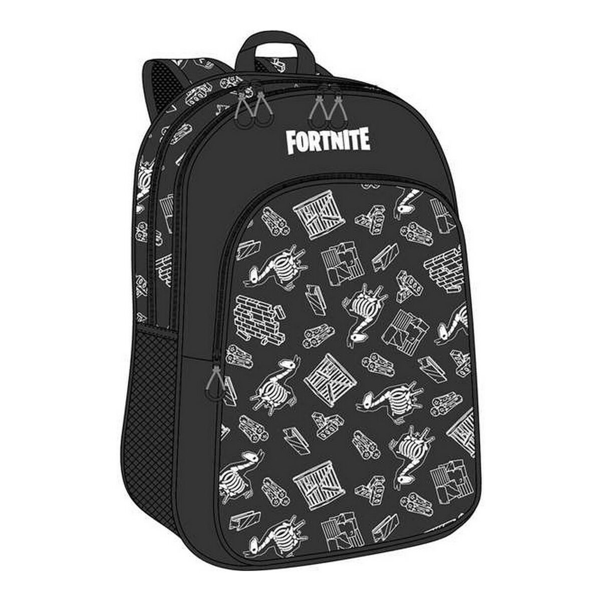 Schulrucksack Fortnite Dark Black 42 x 32 x 20 cm Für Rucksacktrolleys geeignet